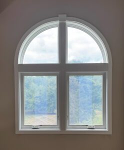 Infinity by Marvin - Double Casement Window Quarter Round Transoms Surrounded by Azek Trim - Princeton NJ